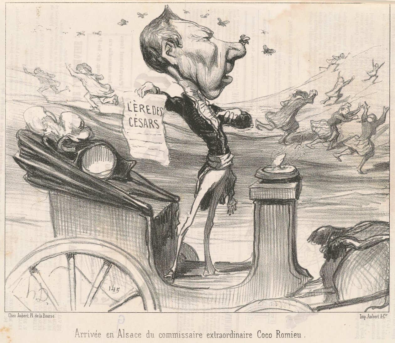 Kommissariens ankomst till Alsace ... av Honoré Daumier