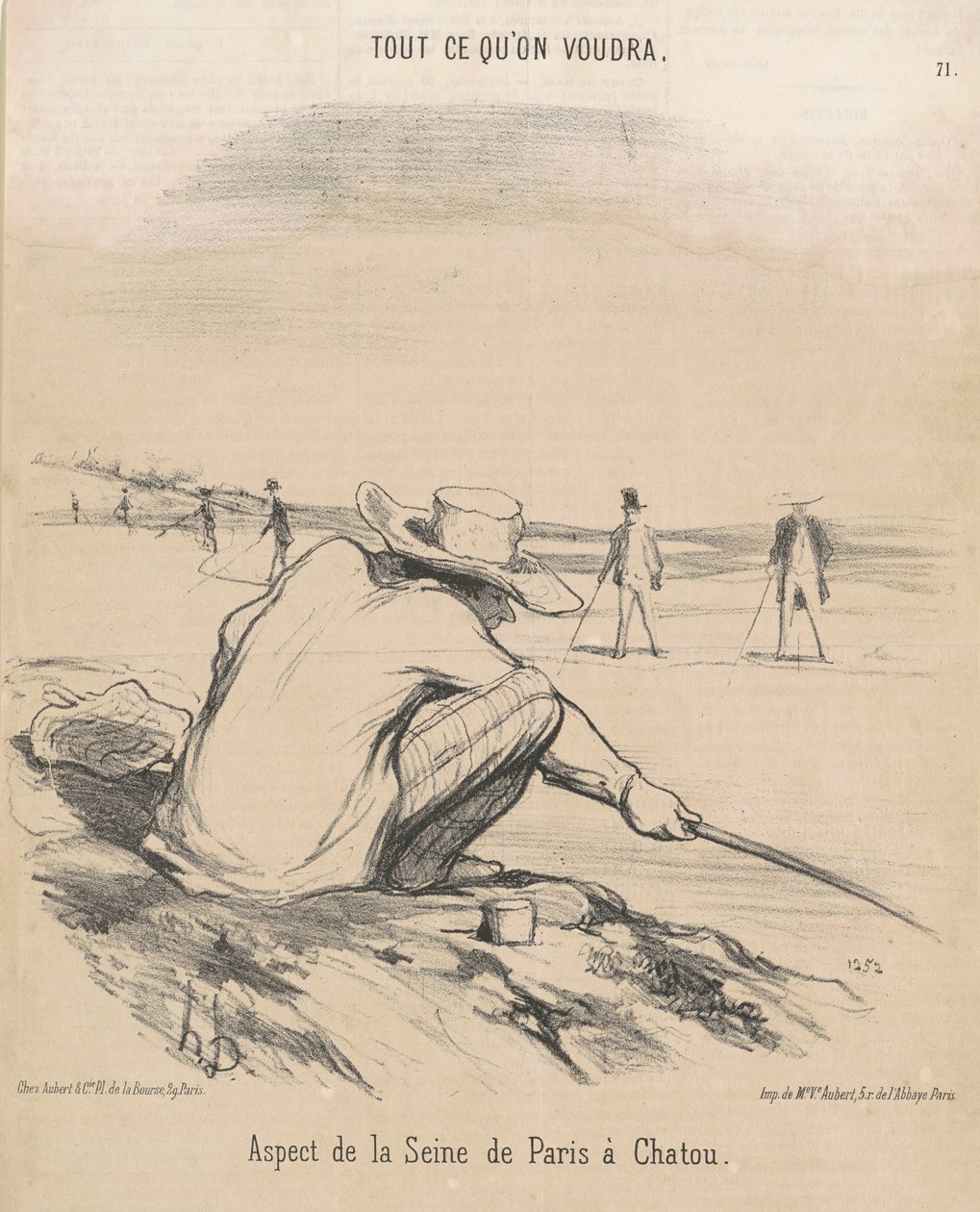 Aspekt av Seine från Paris till chatou av Honoré Daumier