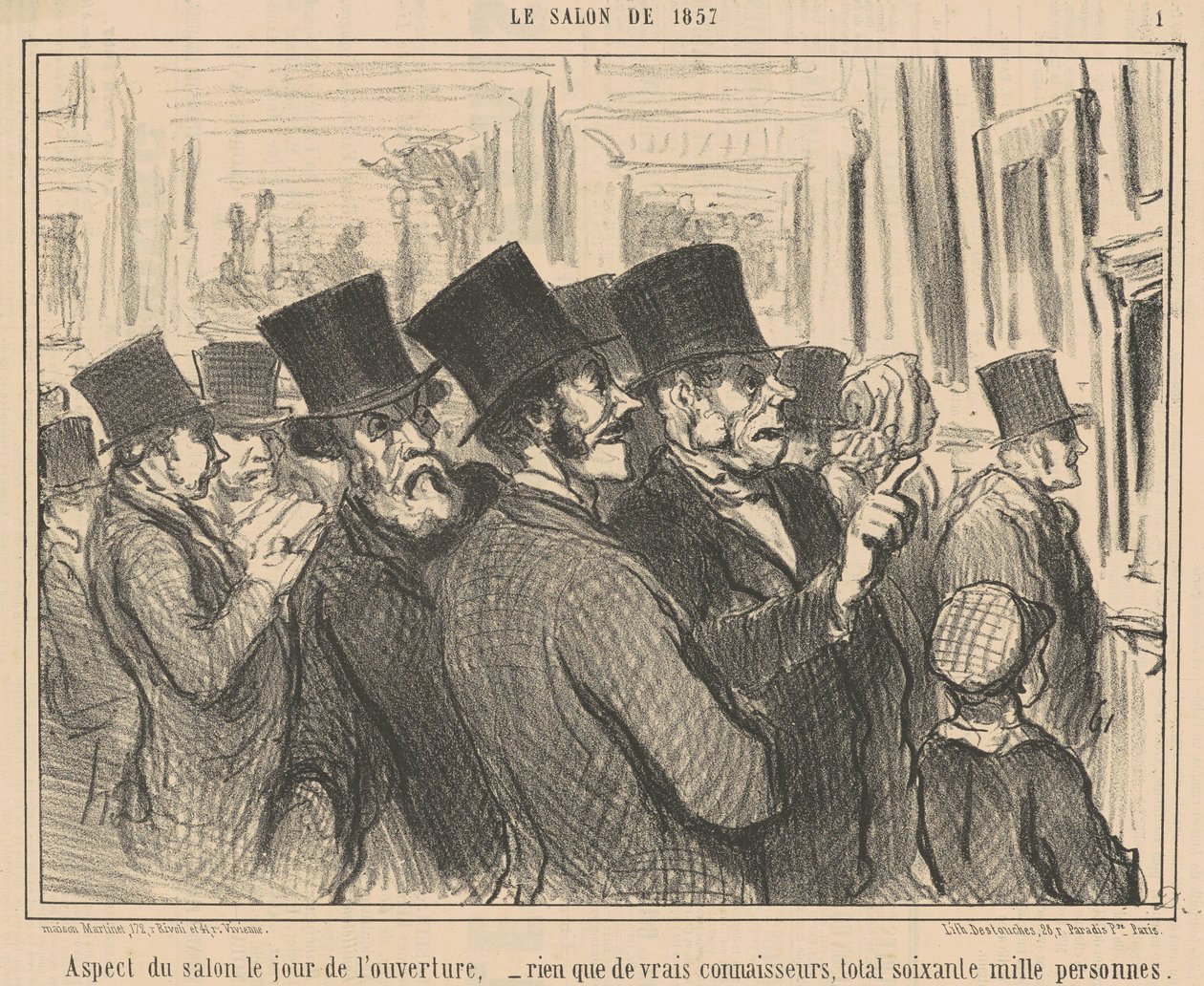 Salongens framträdande på öppningsdagen... av Honoré Daumier