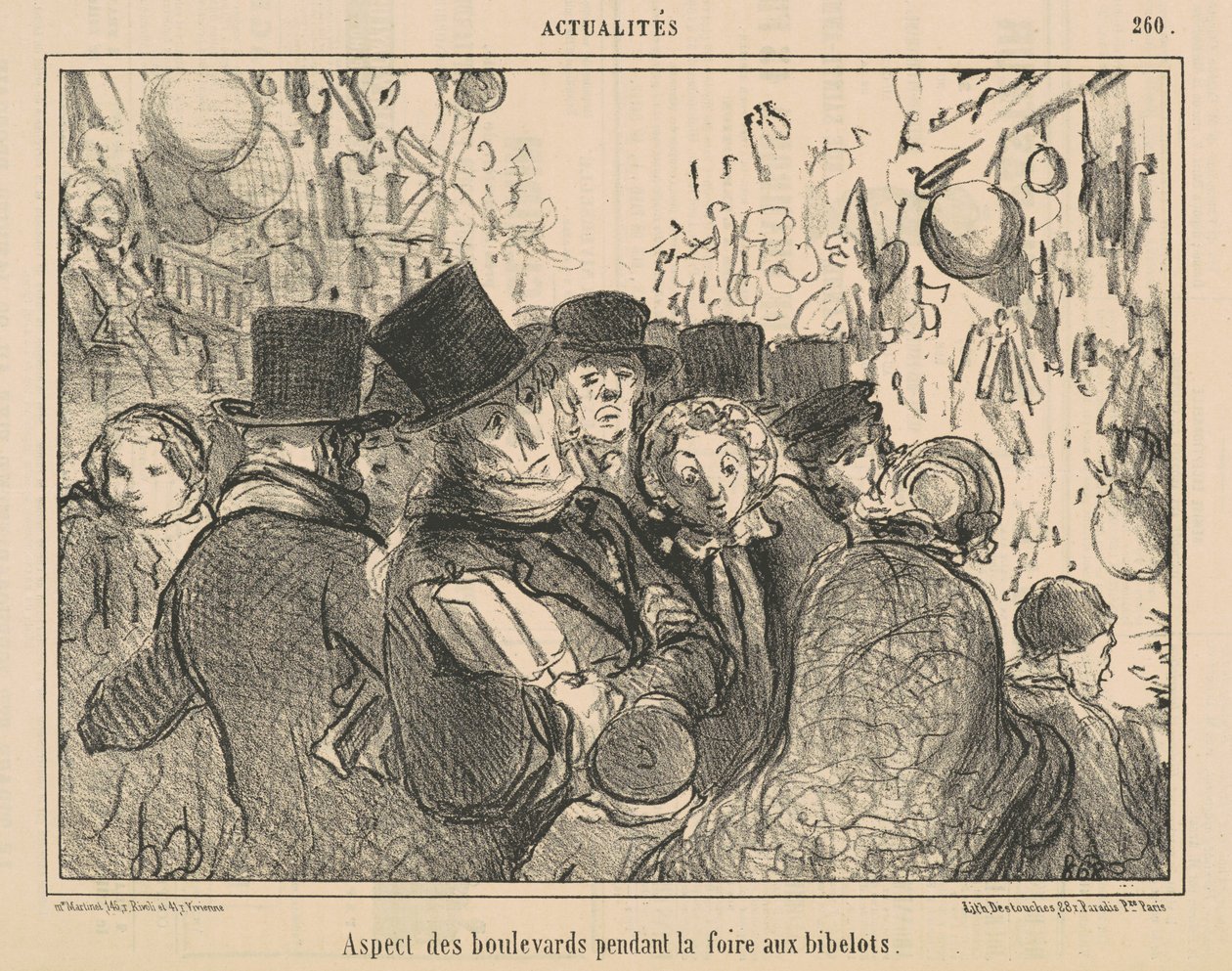 Boulevardernas utseende under kuriosamässan av Honoré Daumier