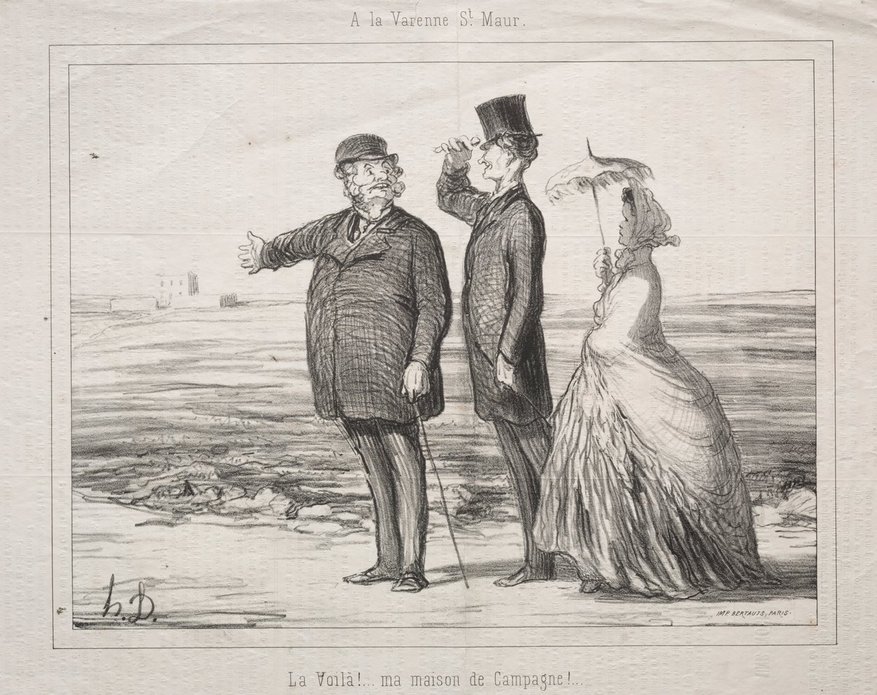 På Varenne-Saint-Maur: Se! Här är det, mitt hus på landet! av Honoré Daumier