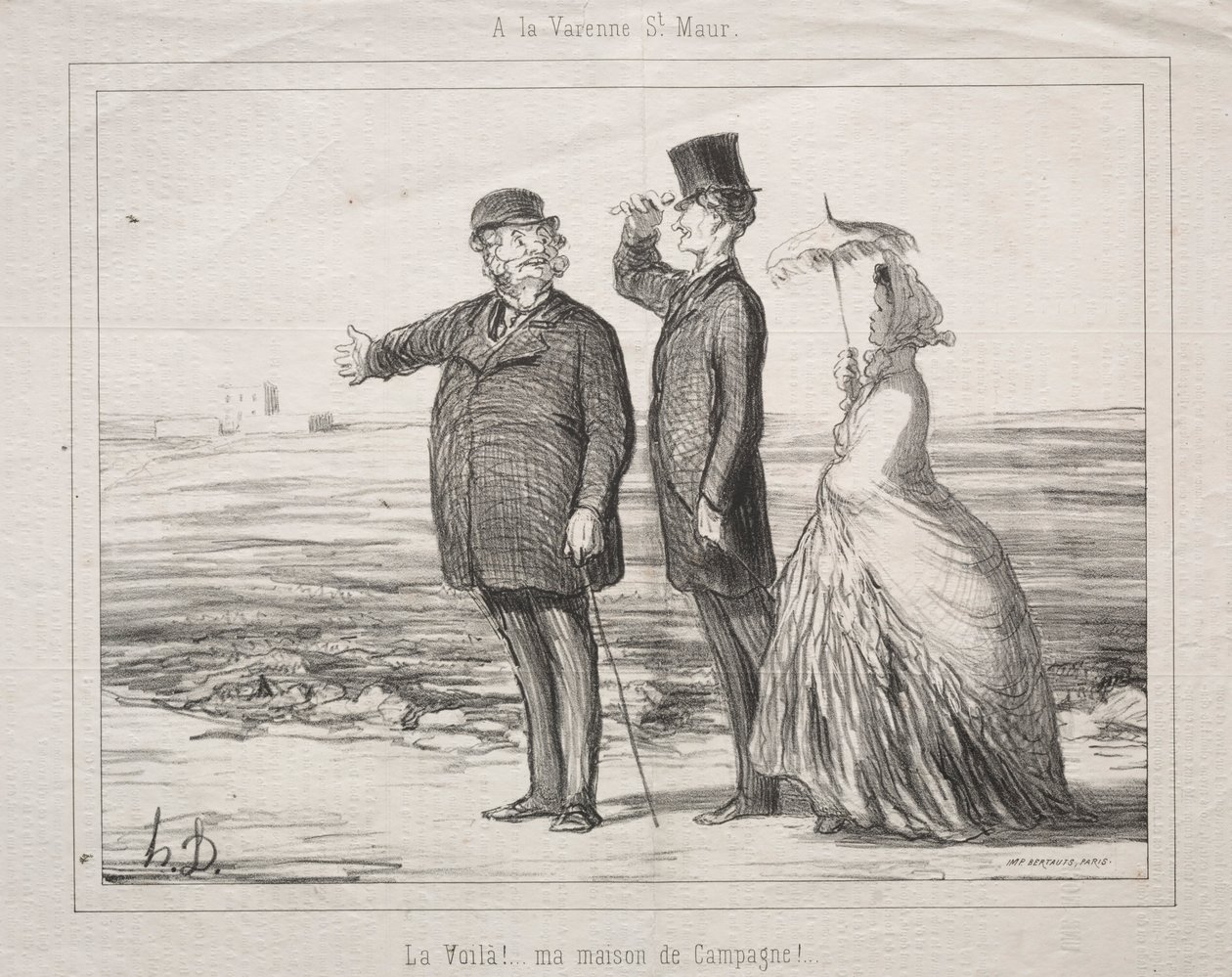 På Varenne-Saint-Maur: Se! Här är det, mitt hus på landet!, 1862. av Honoré Daumier