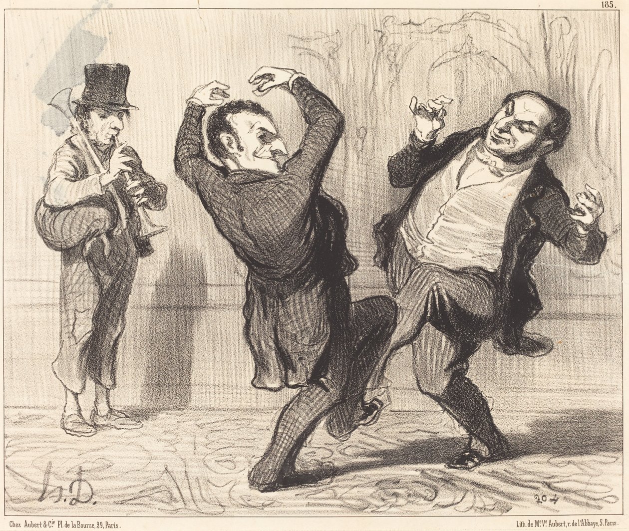 Fäst av sin storhet till stranden av Seine... av Honoré Daumier