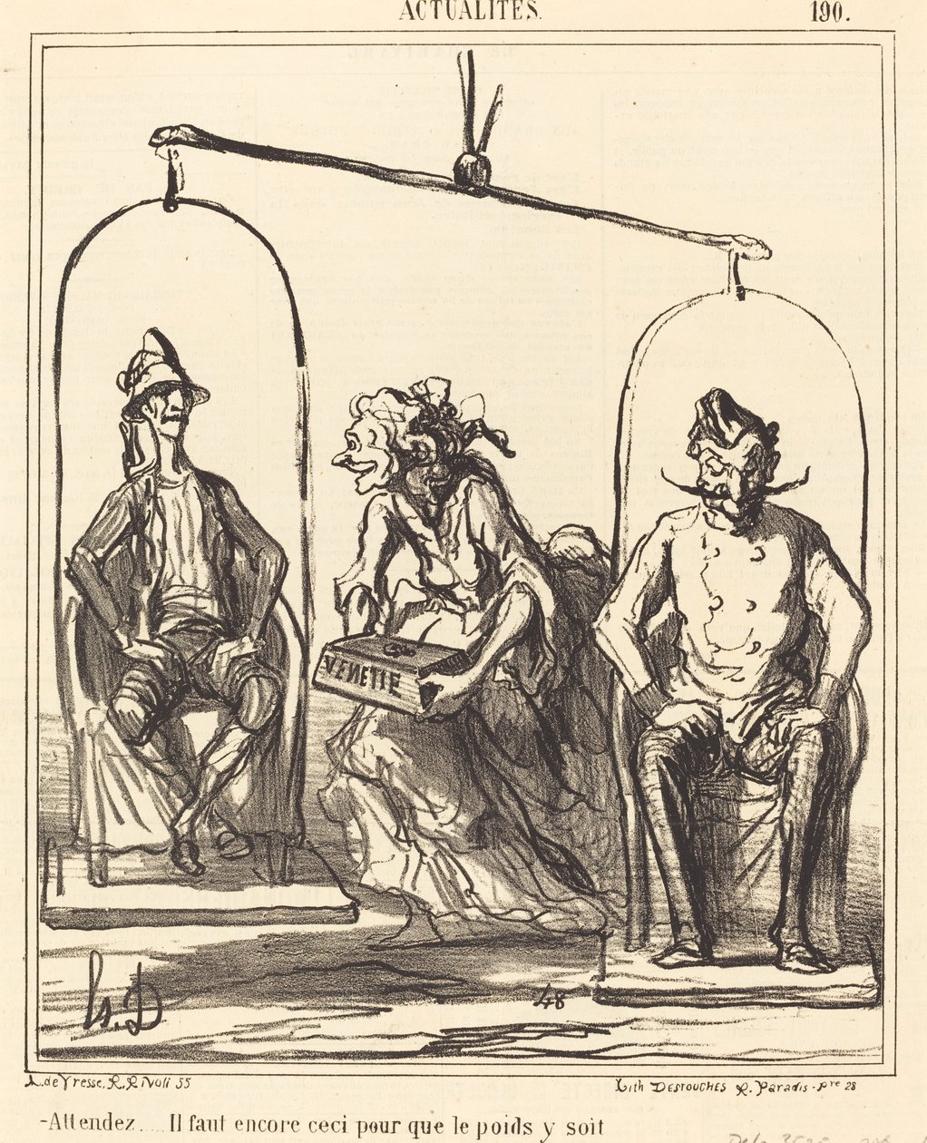Vänta...vi behöver fortfarande det här... av Honoré Daumier