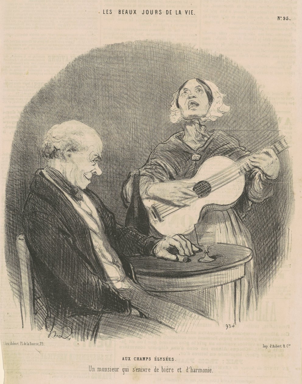 Till Champs Elysees av Honoré Daumier
