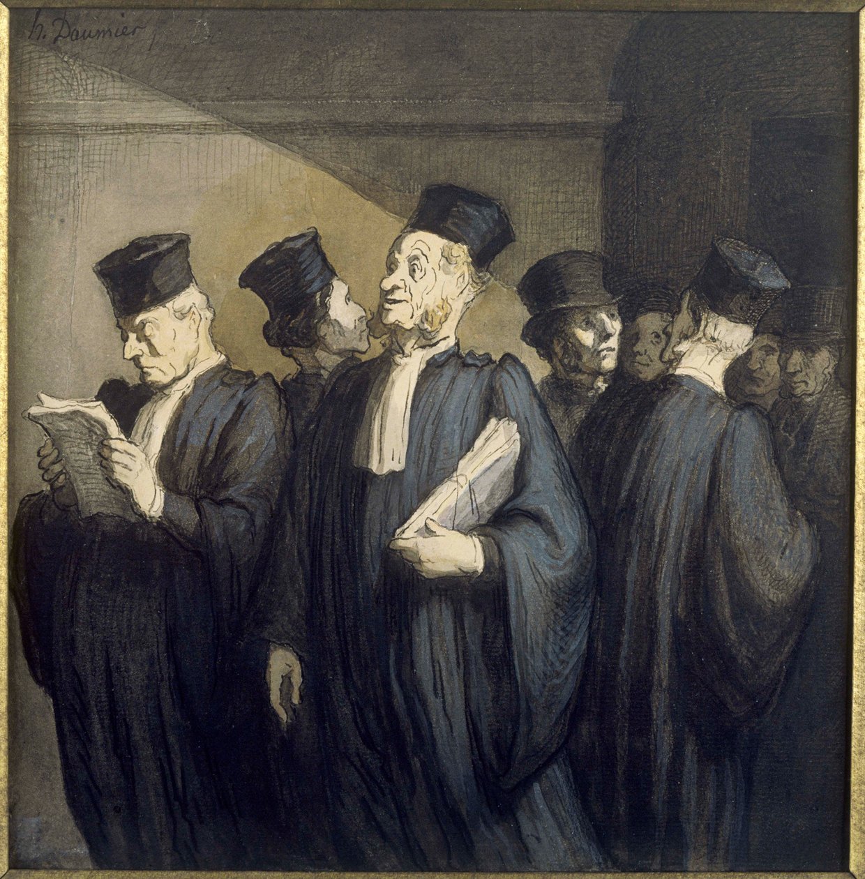 Innan förhandlingen av Honoré Daumier