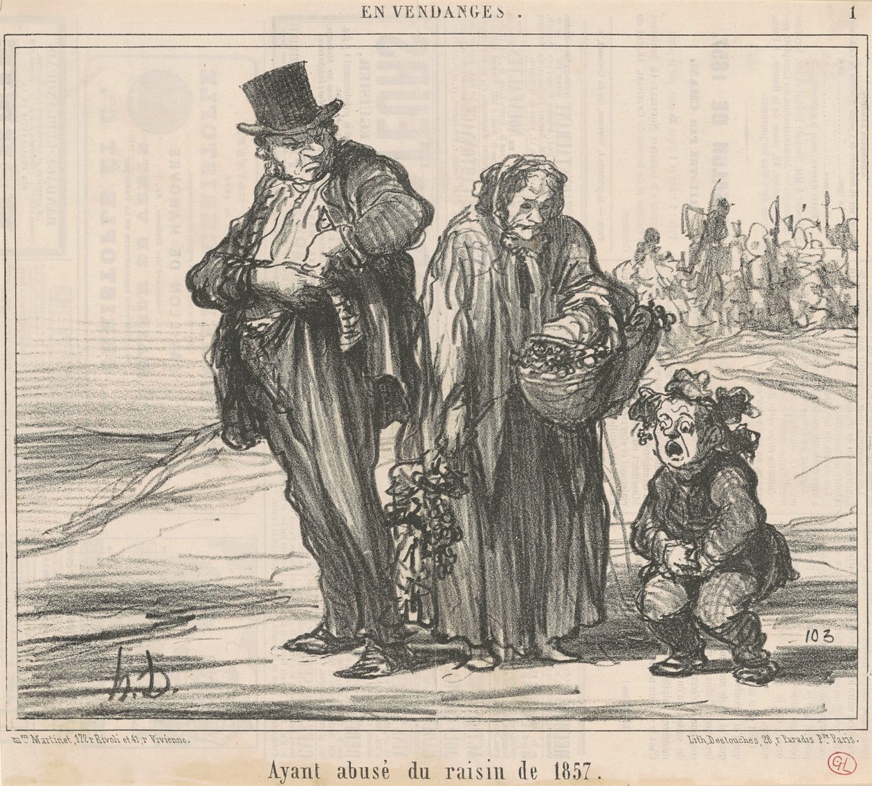 Efter att ha missbrukat 1857 års druva av Honoré Daumier
