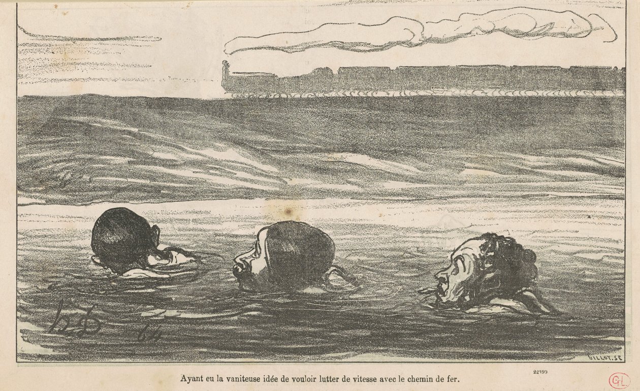 Efter att ha haft den fåfänga tanken att vilja... av Honoré Daumier
