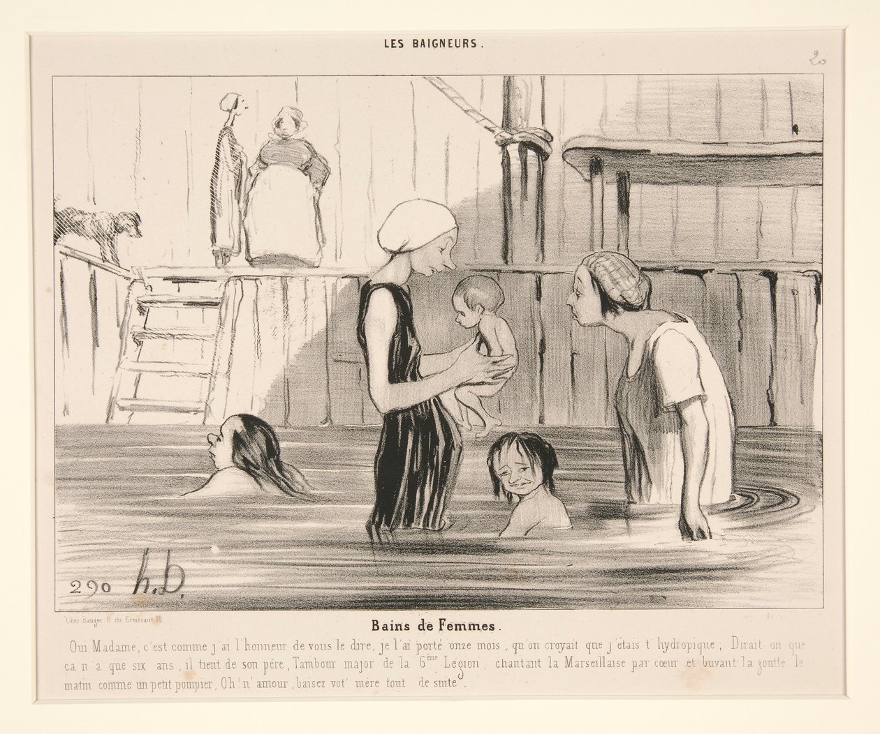 Kvinnors bad. Ja fru, det av Honoré Daumier