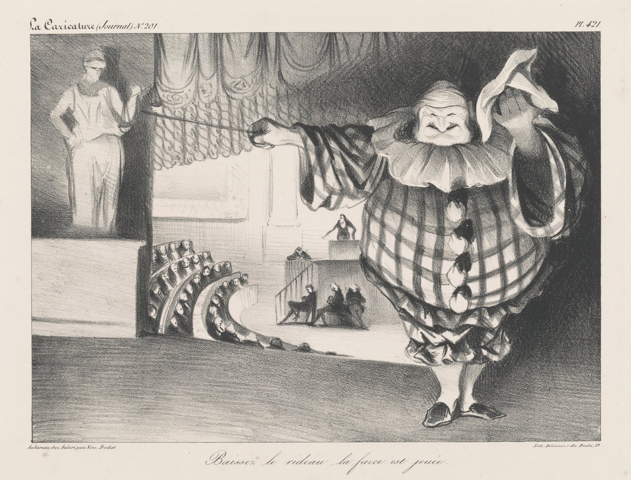Sänk gardinen, farsen har tagit slut av Honoré Daumier