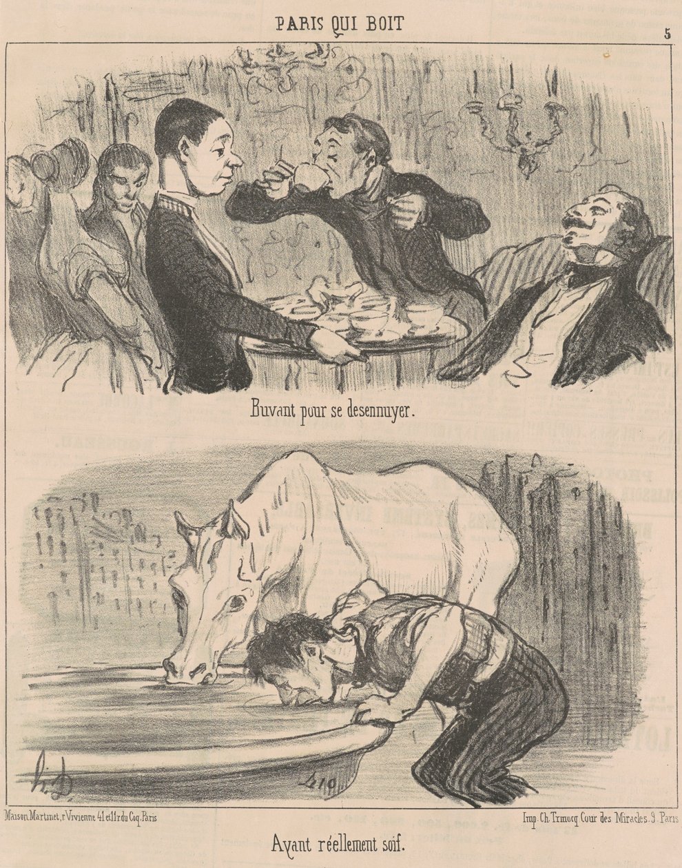 Dregglar för att bli uttråkad av Honoré Daumier