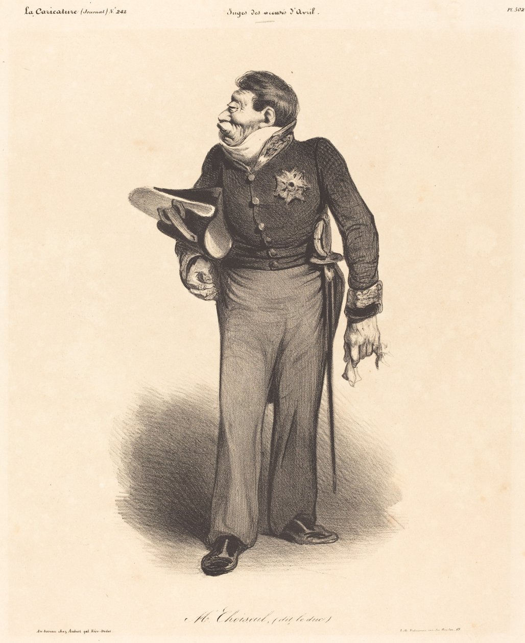 DEN DÄR. Gabriel, hertig av Choiseul av Honoré Daumier