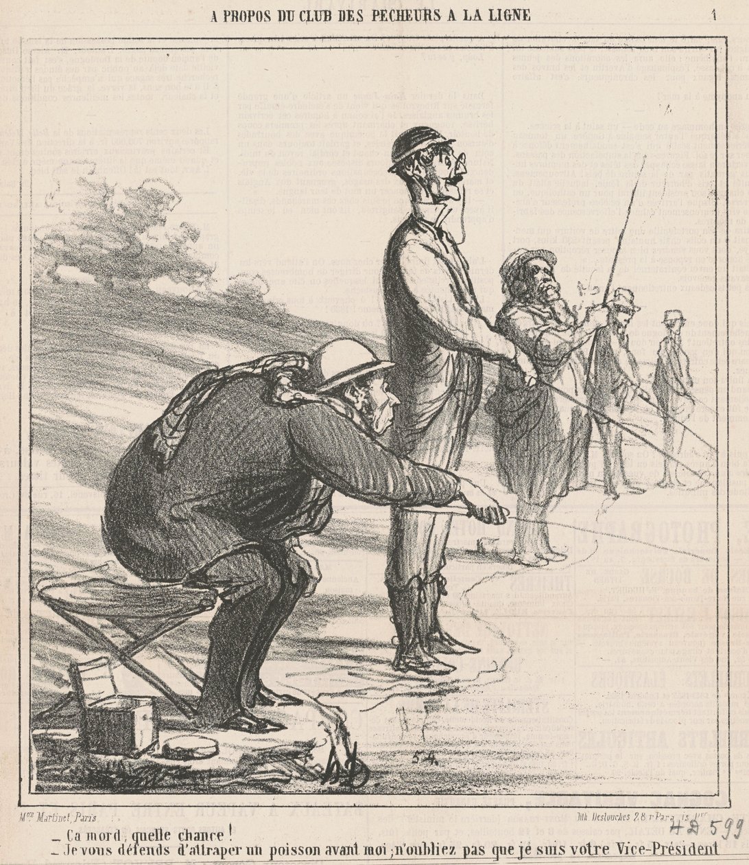 Det biter, vilken tur! Jag försvarar dig... av Honoré Daumier