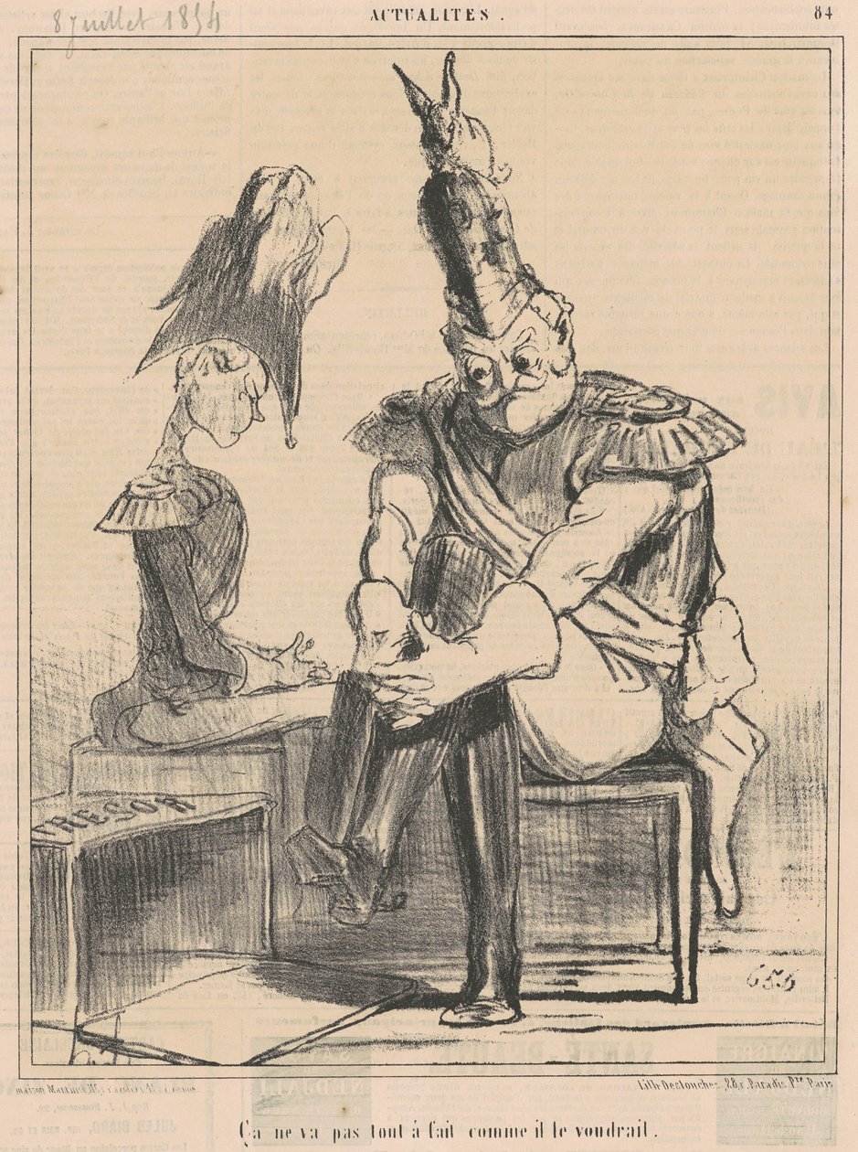 Det går inte... som han skulle vilja av Honoré Daumier