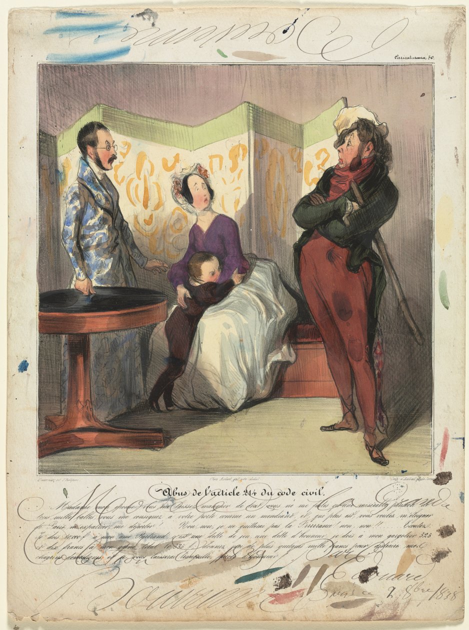 Caricaturana (skylt 50): Brott mot civillagens artikel 24 av Honoré Daumier