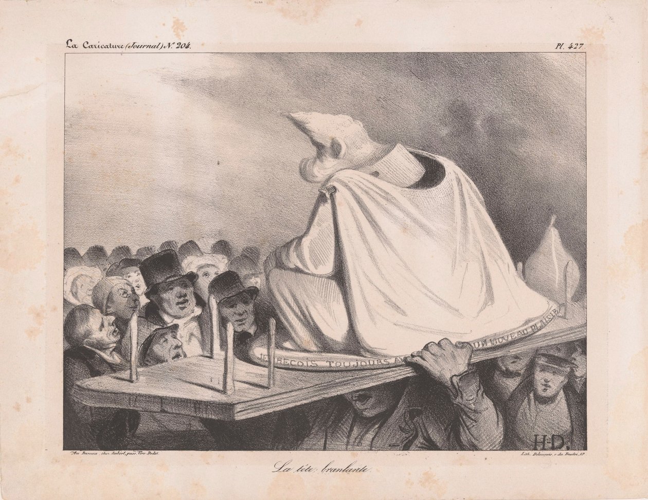 Karikatyr av Louis Philippe I 1773-1850, kung av fransmännen, 1834. av Honoré Daumier