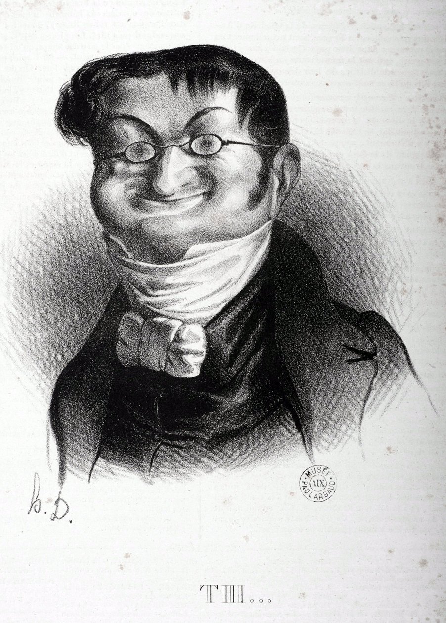 Tecknad av Adolphe Thiers (1797-1877), fransk statsman. Teckning av Honore Daumier (1808-1879). Arbaud Museum. av Honoré Daumier