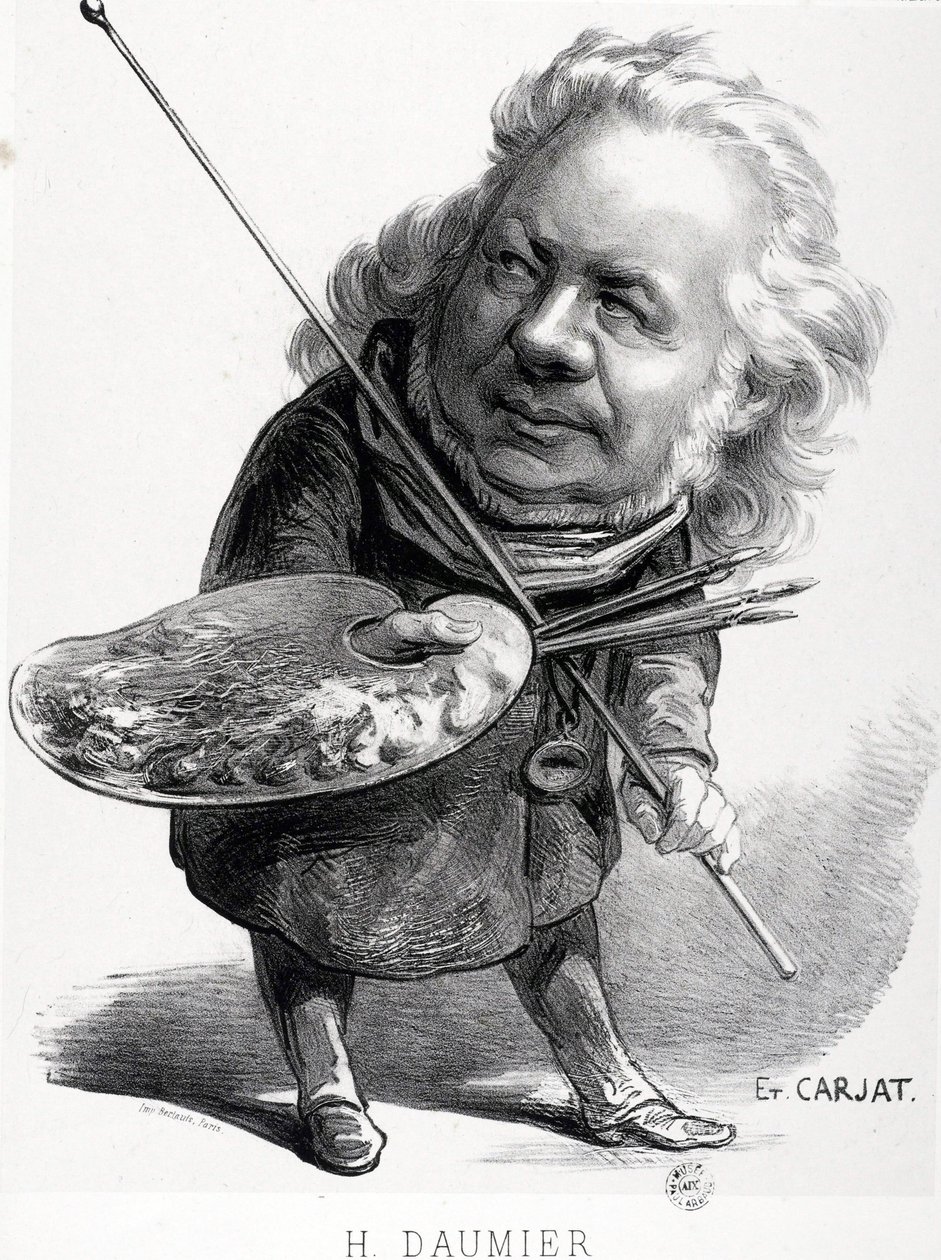 Tecknad av Honore Daumier (1808-1879), fransk gravör, målare och skulptör. Carjatgravyr (1828-1906). Mått: 29,5x23cm. Arbaud Museum. av Honoré Daumier