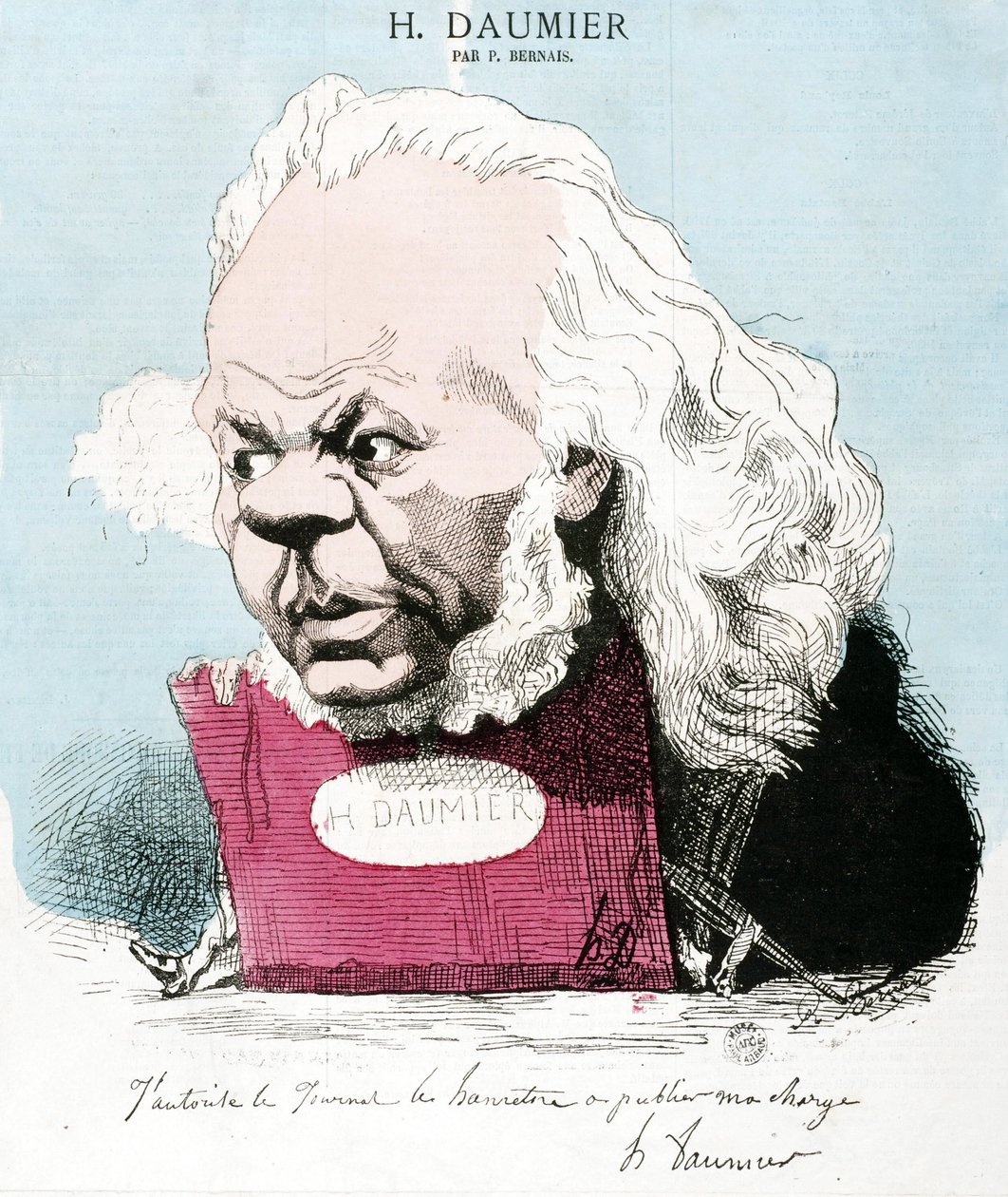 Tecknad av Honore Daumier (1808-1879), fransk gravör, målare och skulptör. Gravyr av P. Bernais. Mått: 33x30 cm. Arbaud Museum. av Honoré Daumier