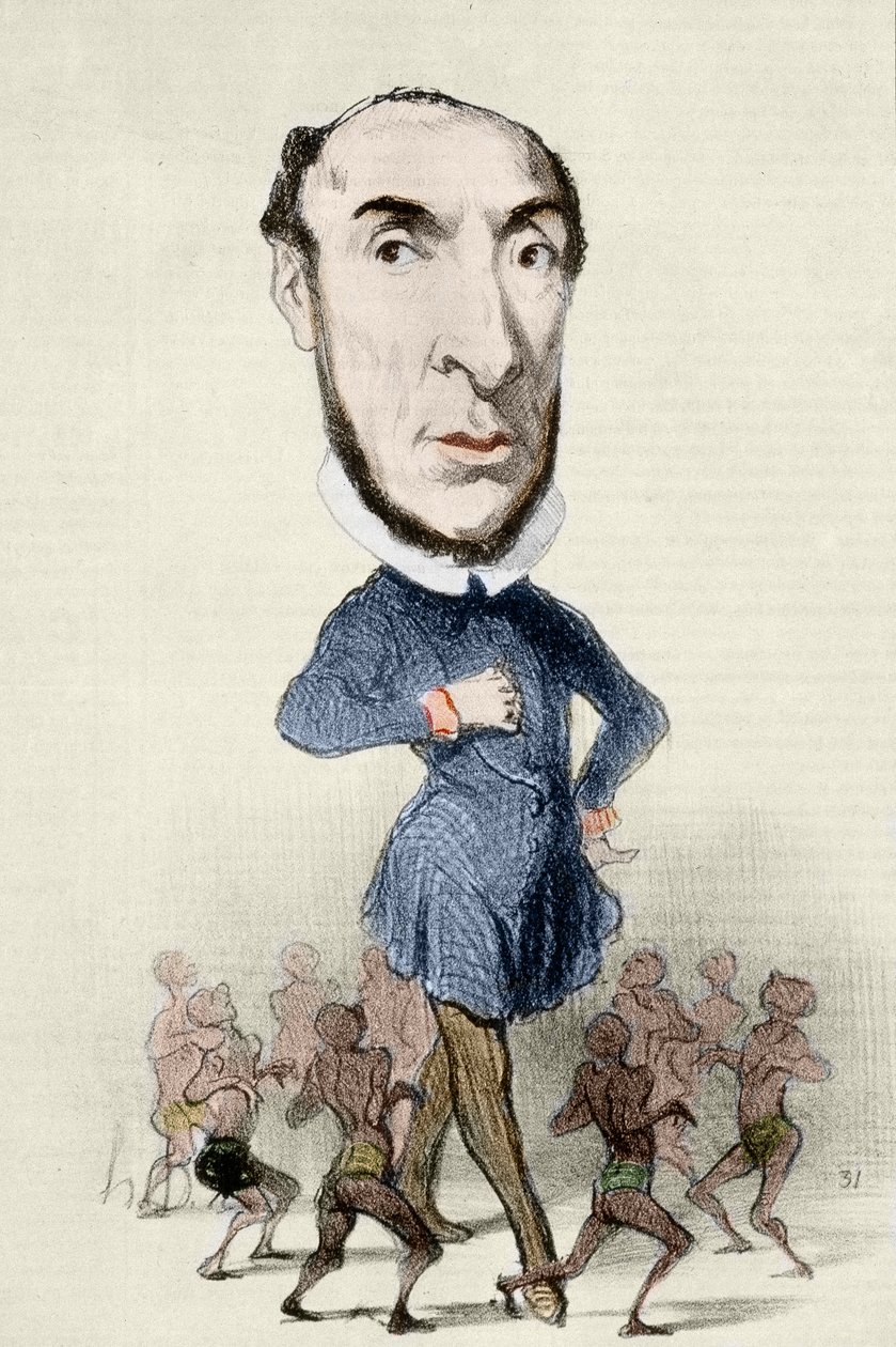 Tecknad film om Victor Schoelcher (1804-1893) och slaveriets avskaffande - av Honore Daumier. av Honoré Daumier