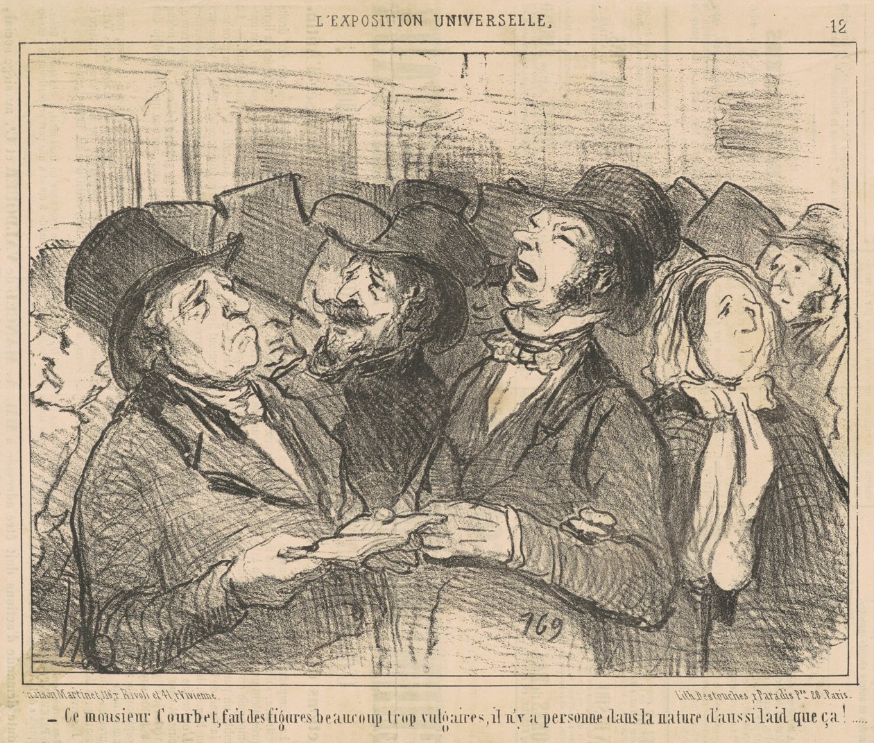 Den här Monsieur Courbet gör figurer ... vulgära ... av Honoré Daumier