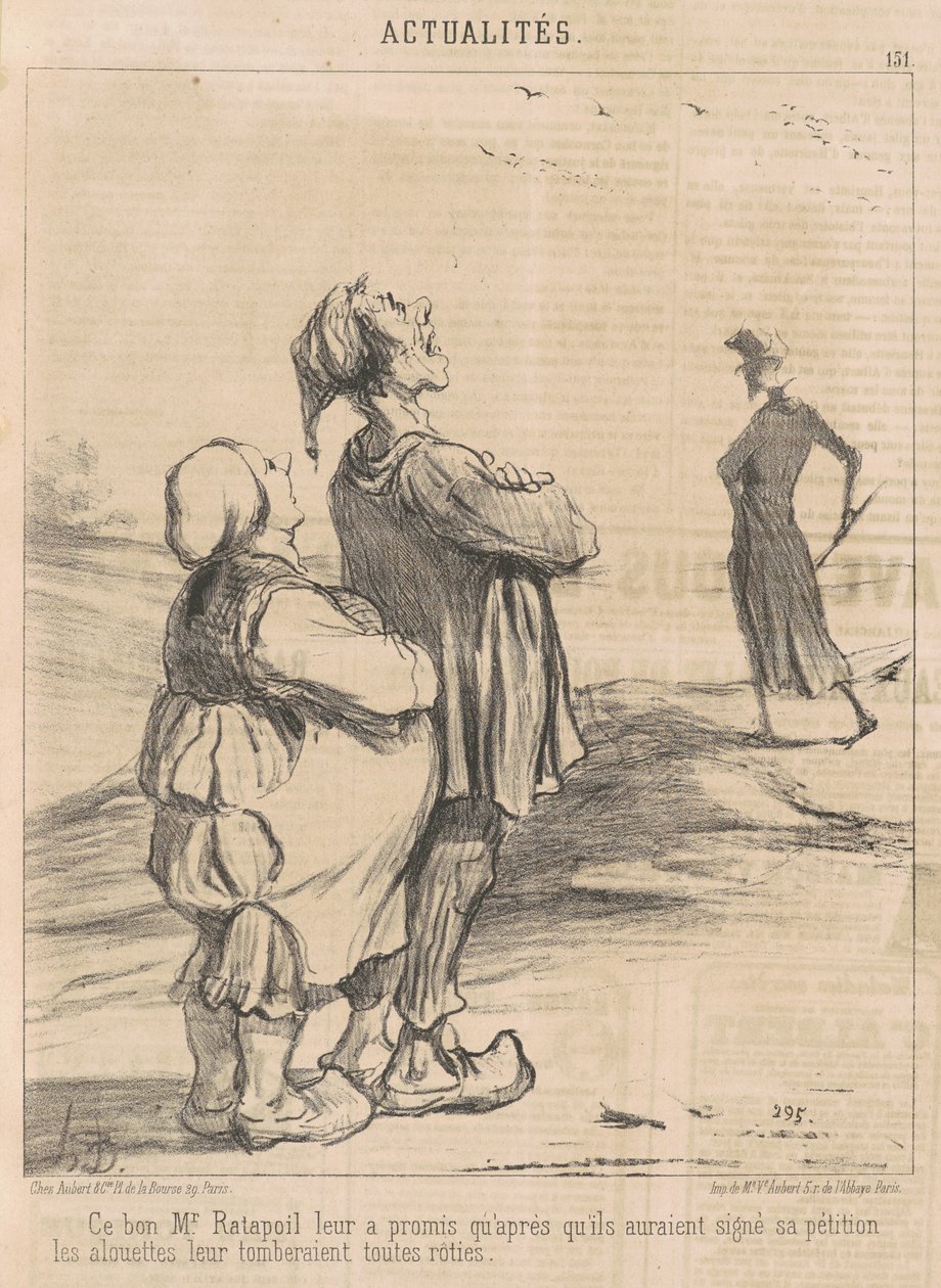 Den här gode herr Ratapoil lovade dem... av Honoré Daumier