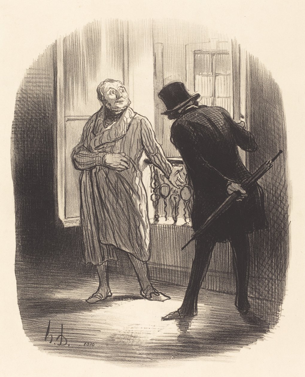 Detta boende är lite dyrt, för Place Royale... av Honoré Daumier