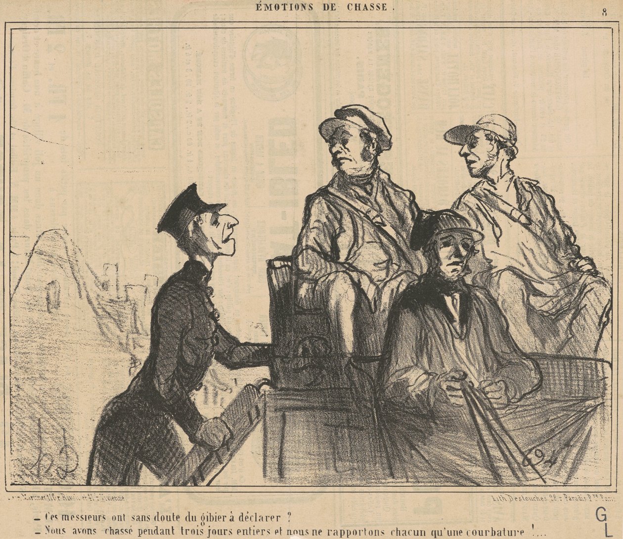 Dessa herrar har ... spel att deklarera? ... av Honoré Daumier