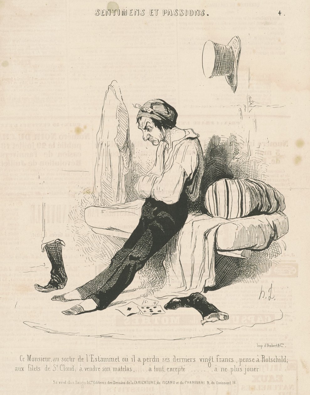 Den här gentleman som kommer ut från estaminet... av Honoré Daumier