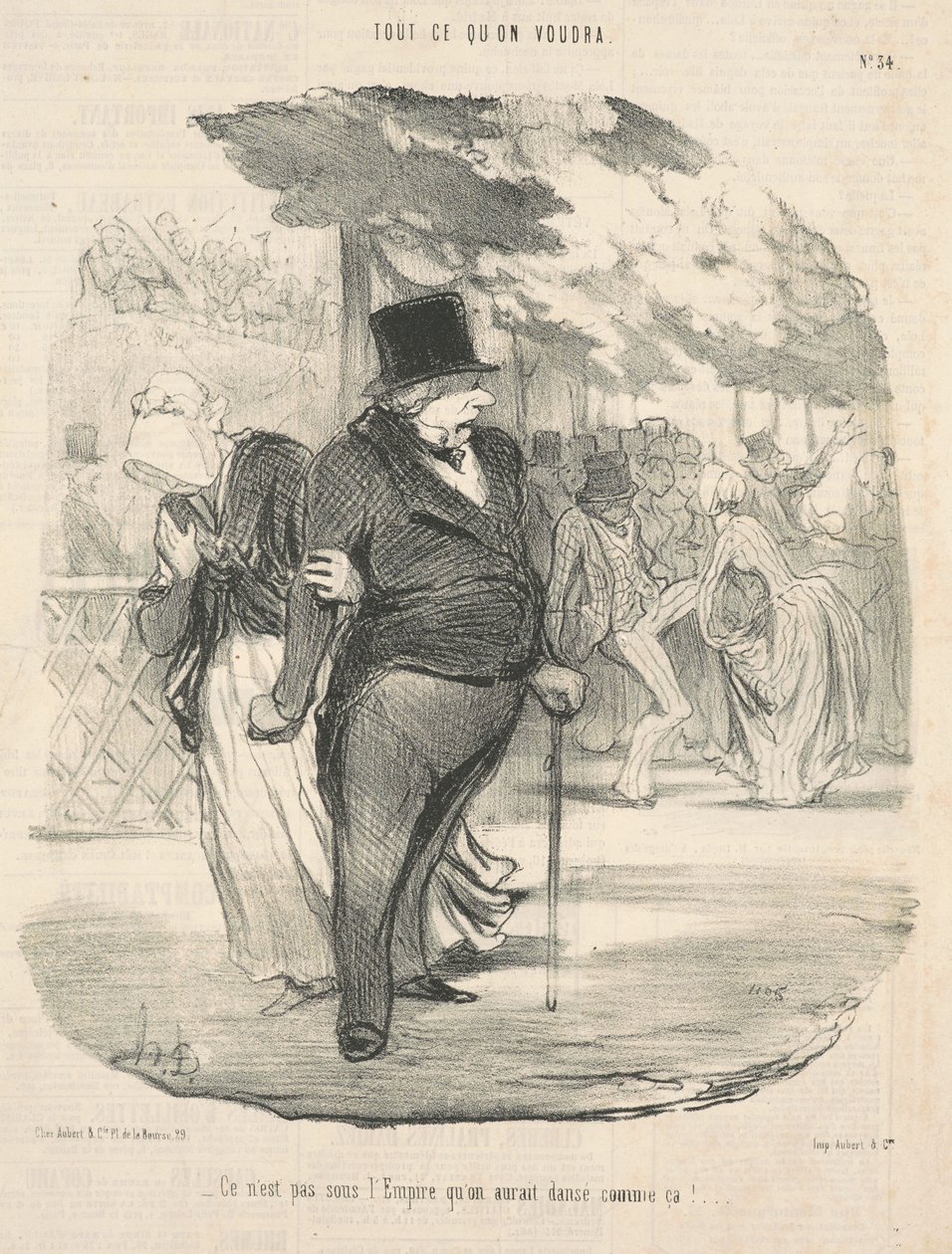 Det är inte under imperiet vi skulle ha dansat så! ... av Honoré Daumier