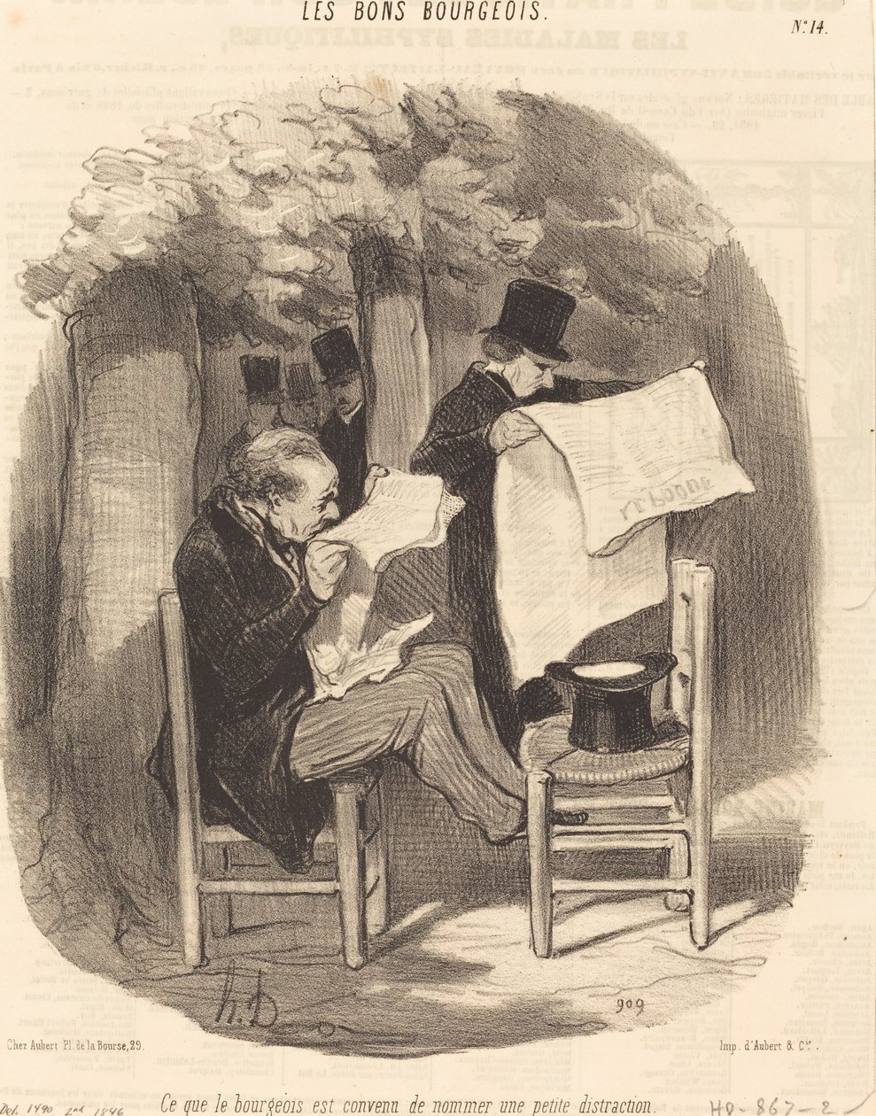 Vad de borgerliga gick med på att kalla en... distraktion av Honoré Daumier