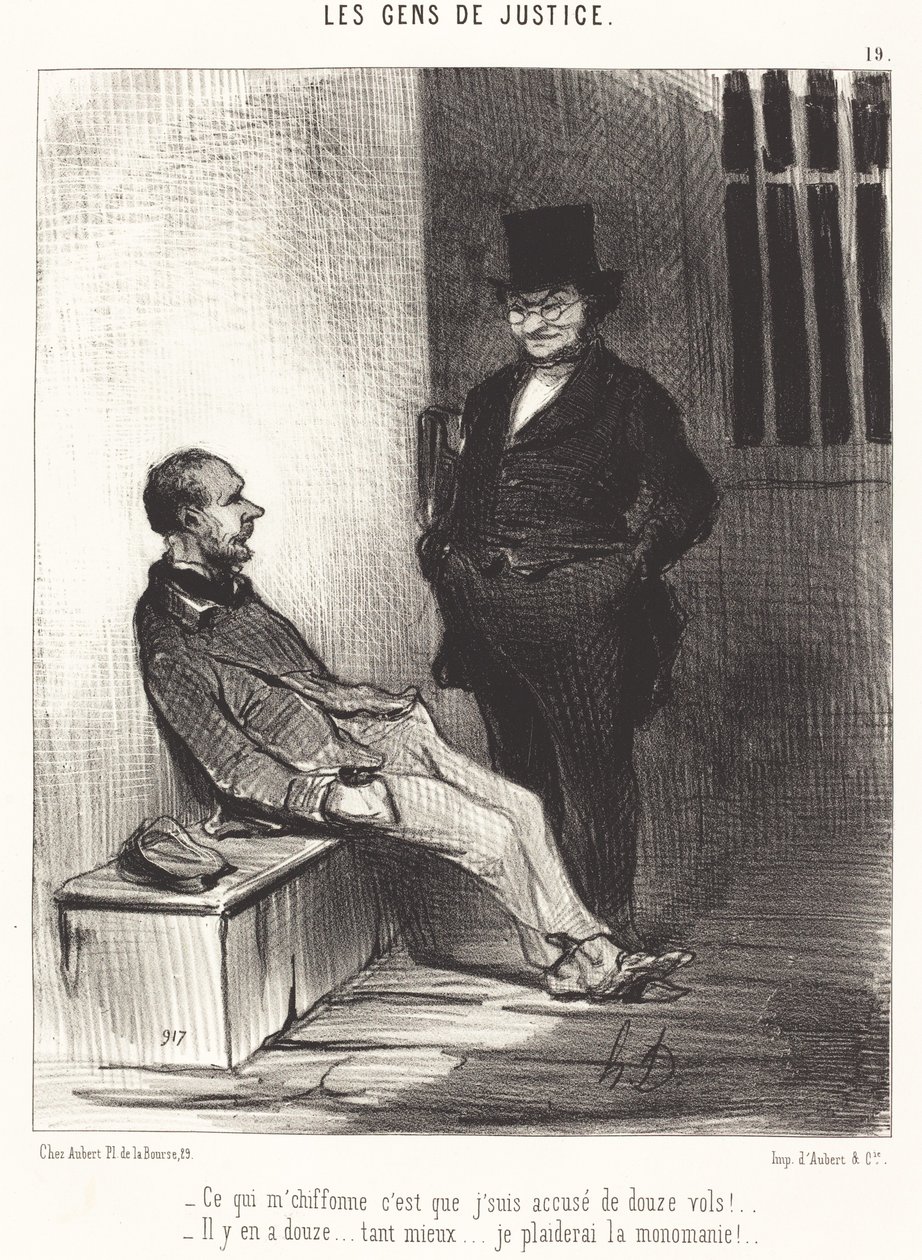 Det som stör mig är... tolv flyg!... av Honoré Daumier