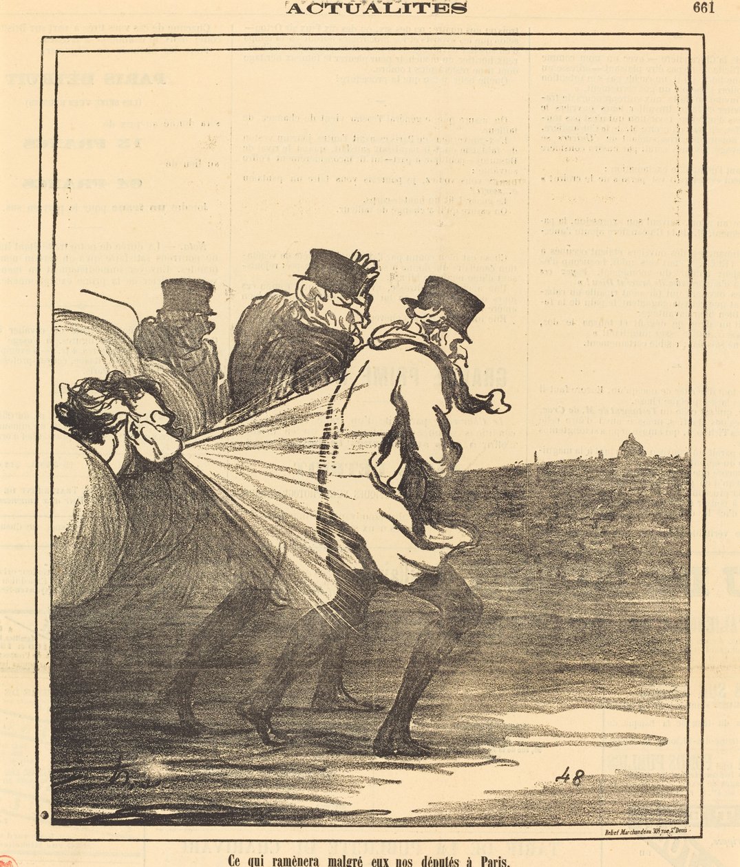 Vilket kommer att föra... våra ställföreträdare tillbaka till Paris av Honoré Daumier