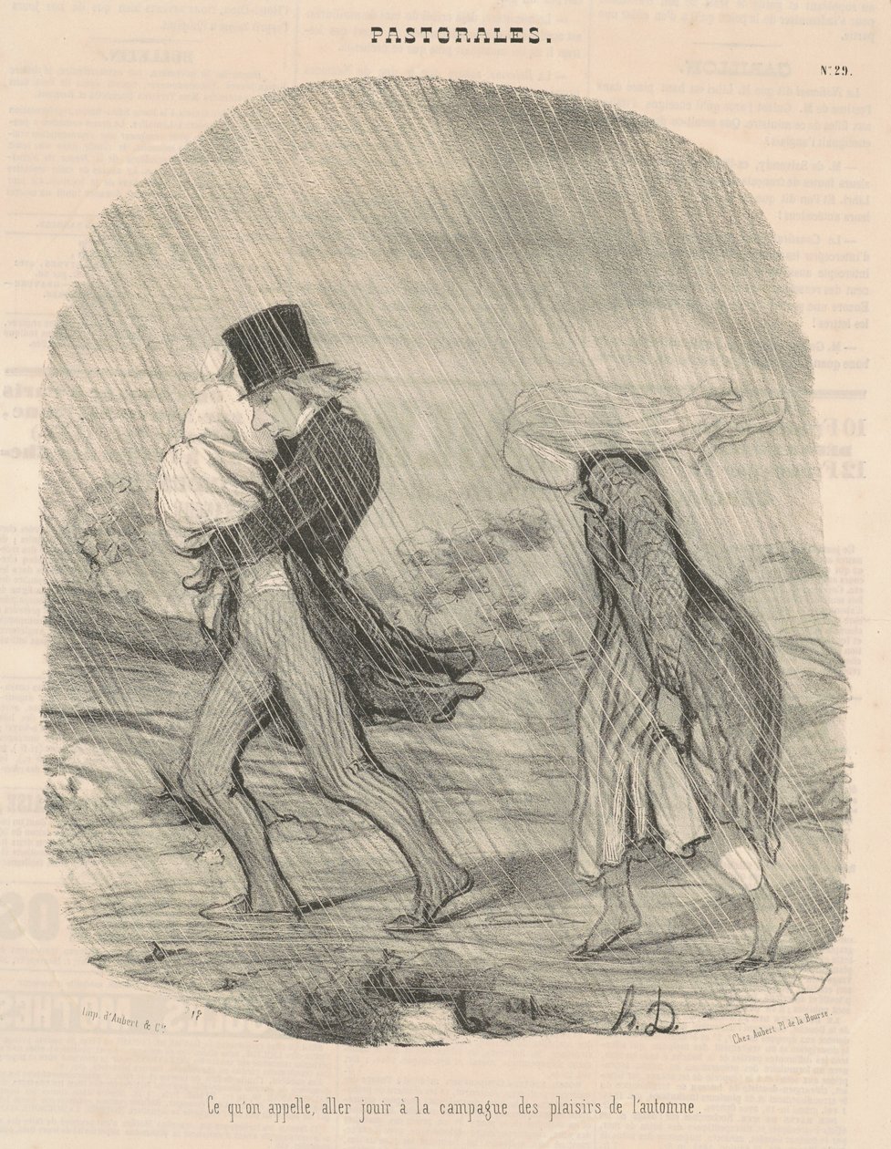 Vad vi kallar, ska njuta på landsbygden... av Honoré Daumier
