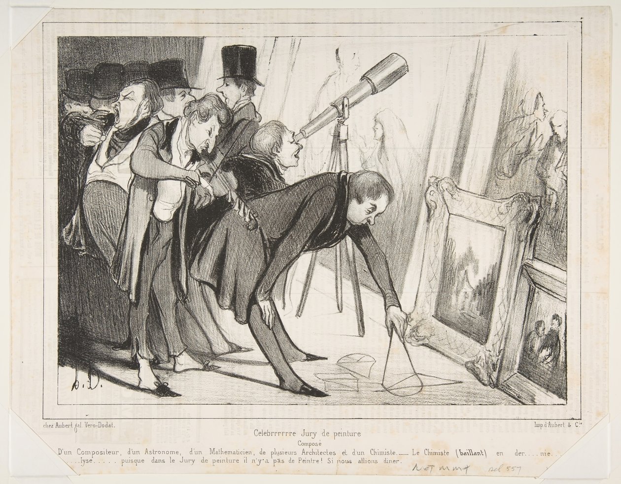 Celebrrrre Jury de Peinture..., publicerad i Le Charivari, 16 mars 1840, 16 mars 1840. av Honoré Daumier