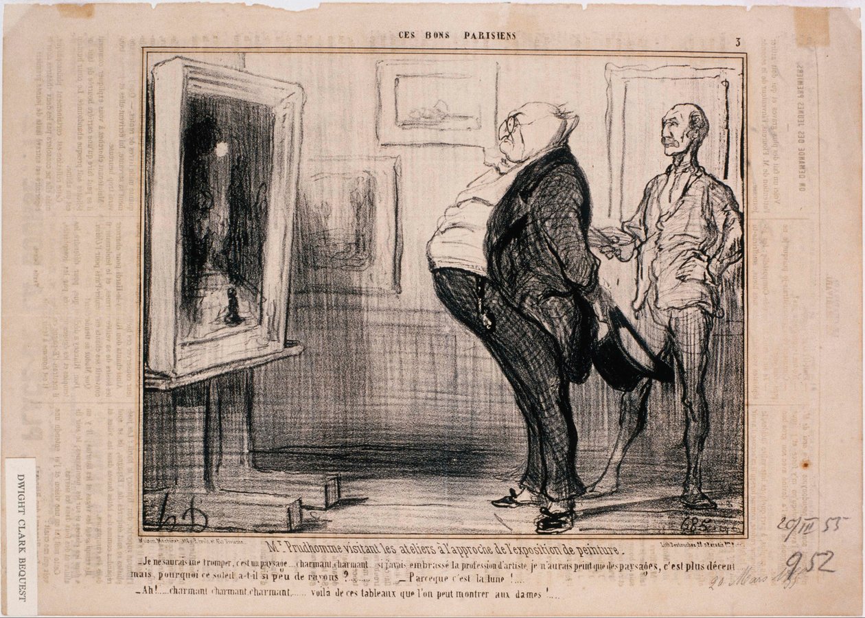 Dessa Bons Parisiens- M. Prudhomme besöker verkstäderna ... av Honoré Daumier