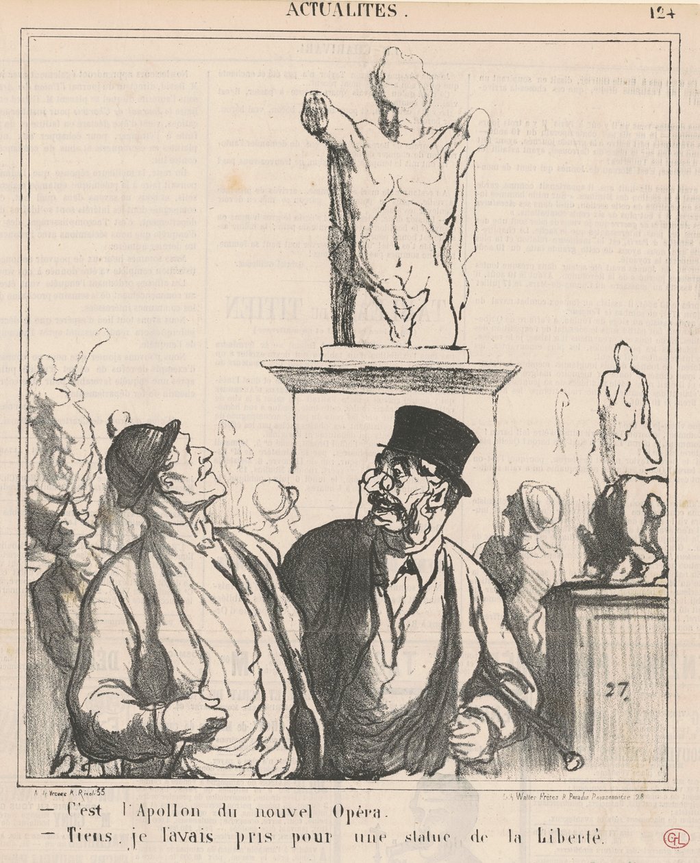 Det är den nya operans Apollo av Honoré Daumier
