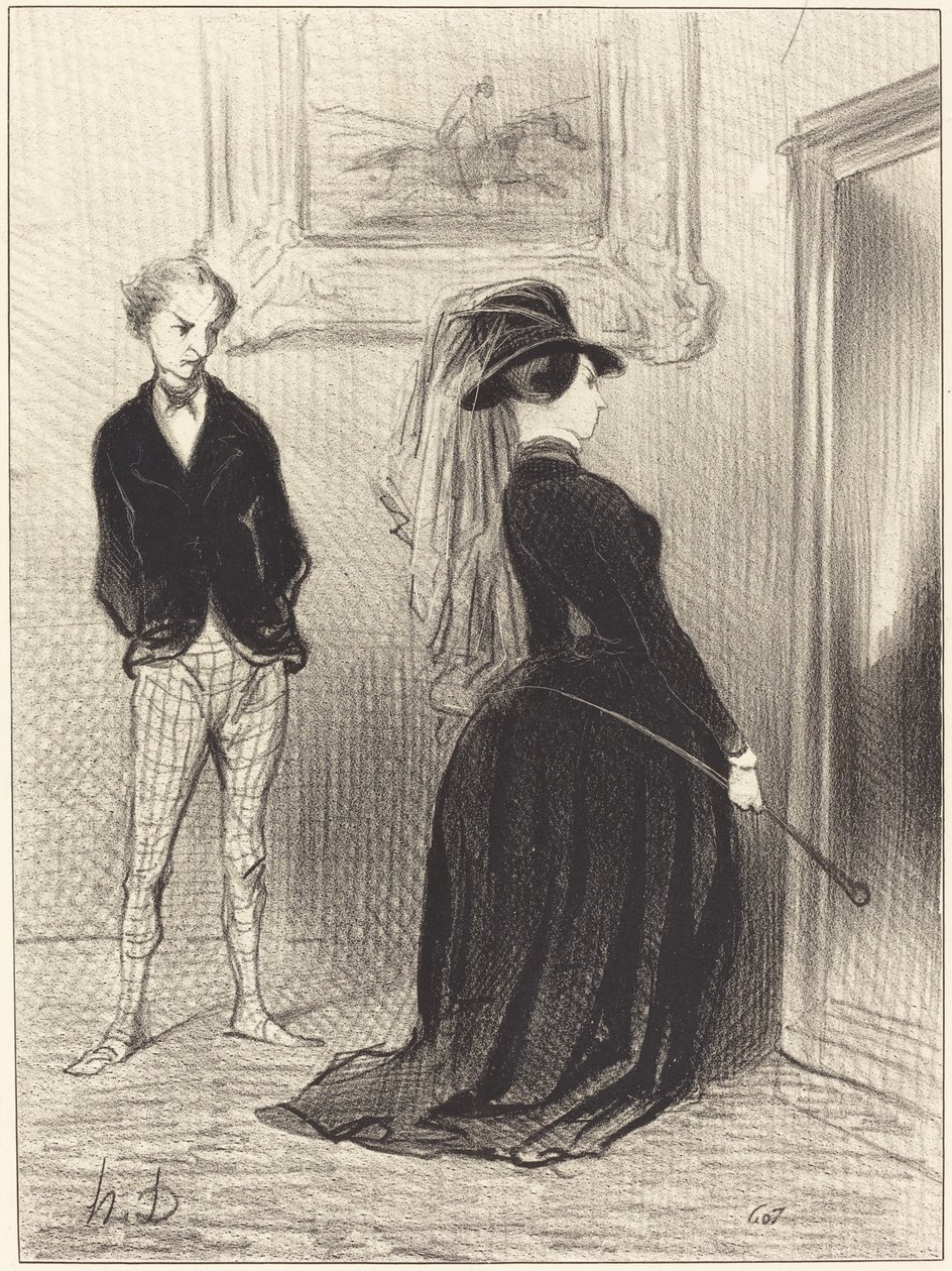 Det är konstigt... inga fler idéer kommer till mig... än... av Honoré Daumier