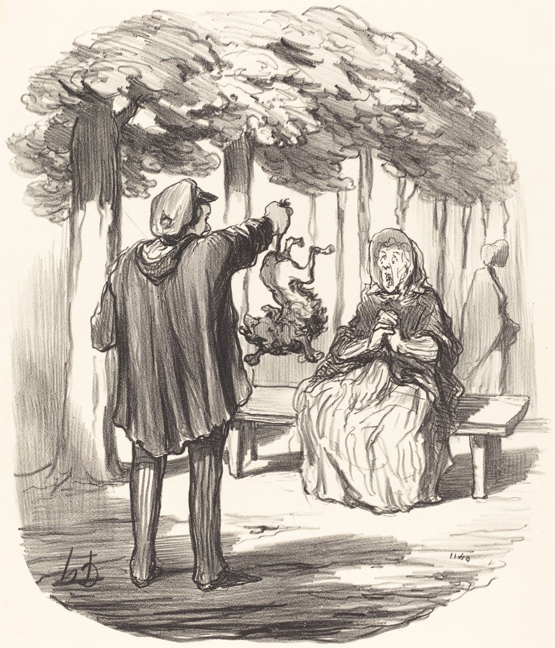 Är du där? av Honoré Daumier