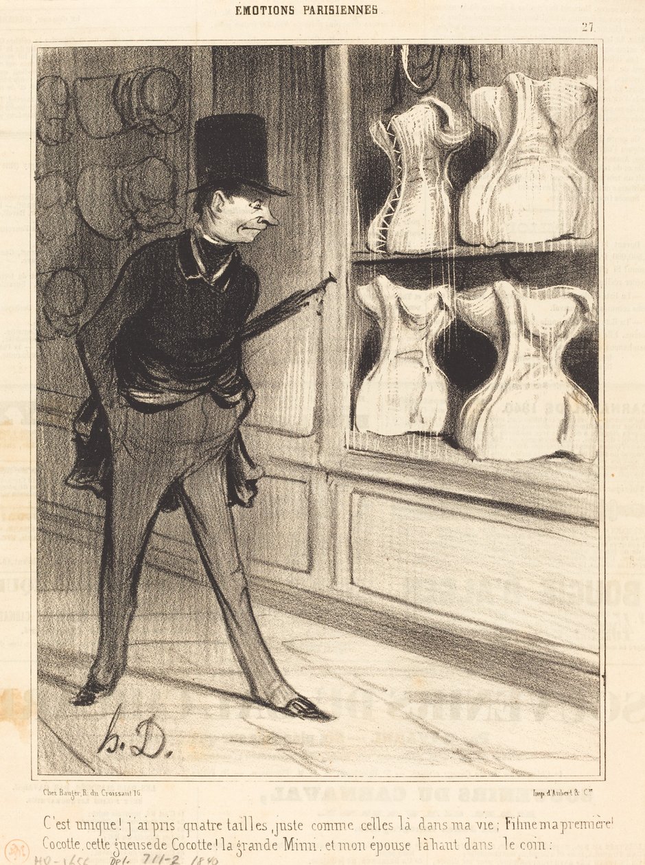 Det är unikt! Jag tog fyra storlekar... av Honoré Daumier