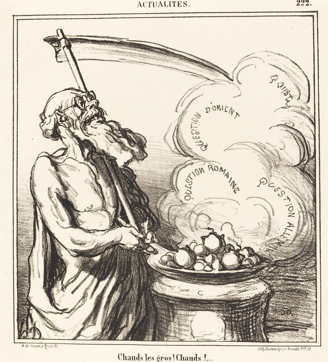 Stora killar heta! varm!... av Honoré Daumier