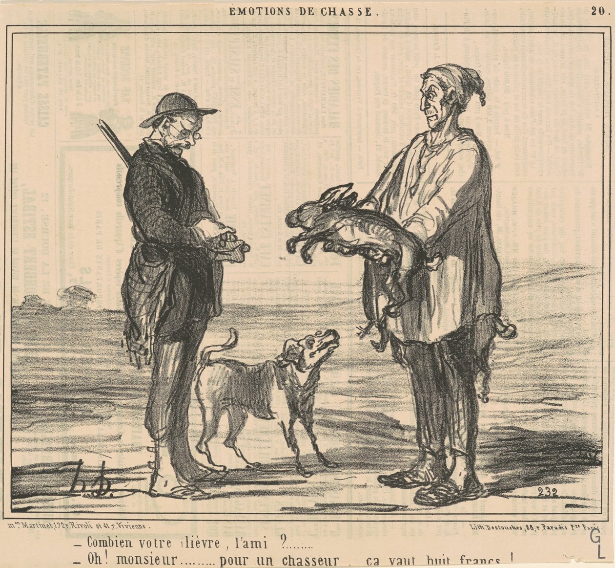 Hur mycket har du, vän? av Honoré Daumier