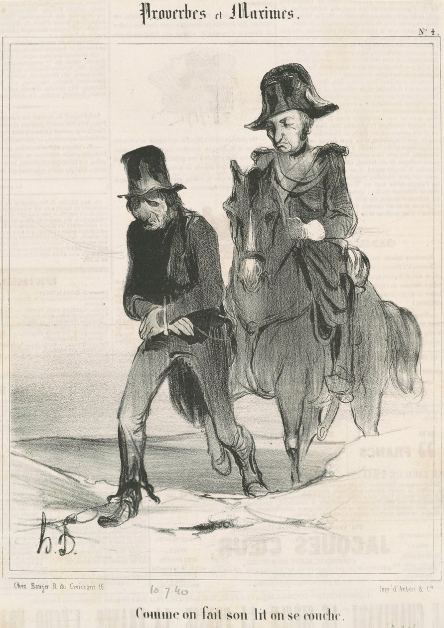 När vi bäddar sängen lägger vi oss ner av Honoré Daumier