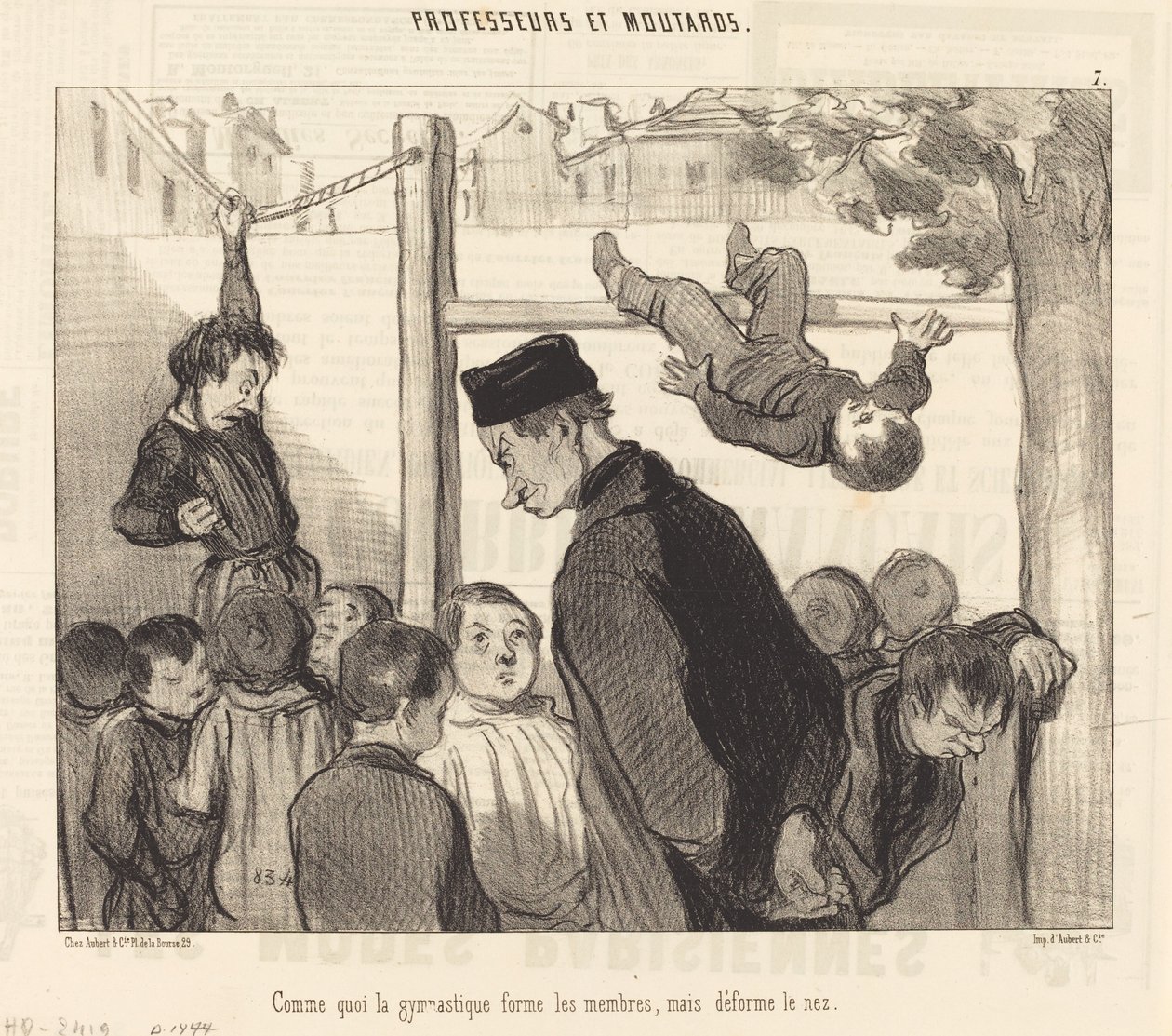 Hur gymnastik tränar armar och ben... av Honoré Daumier