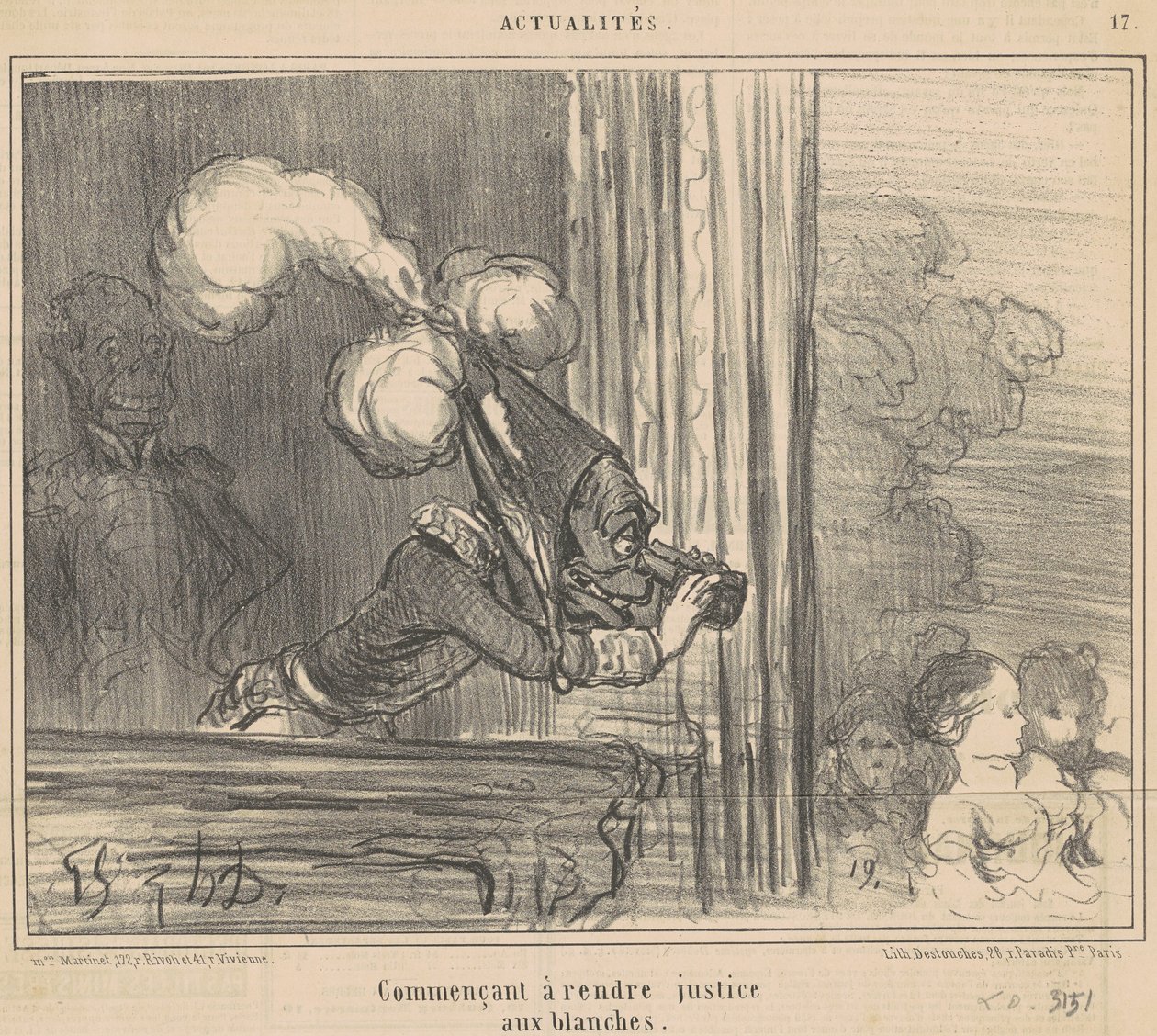 Börjar göra rättvisa åt vita kvinnor av Honoré Daumier