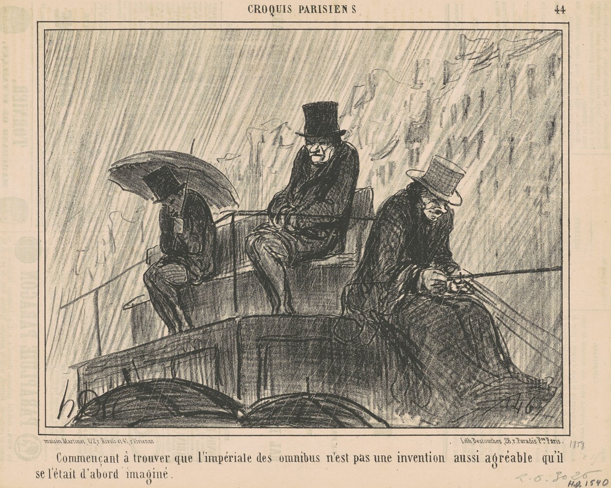 Börjar upptäcka att det kejserliga ... av Honoré Daumier
