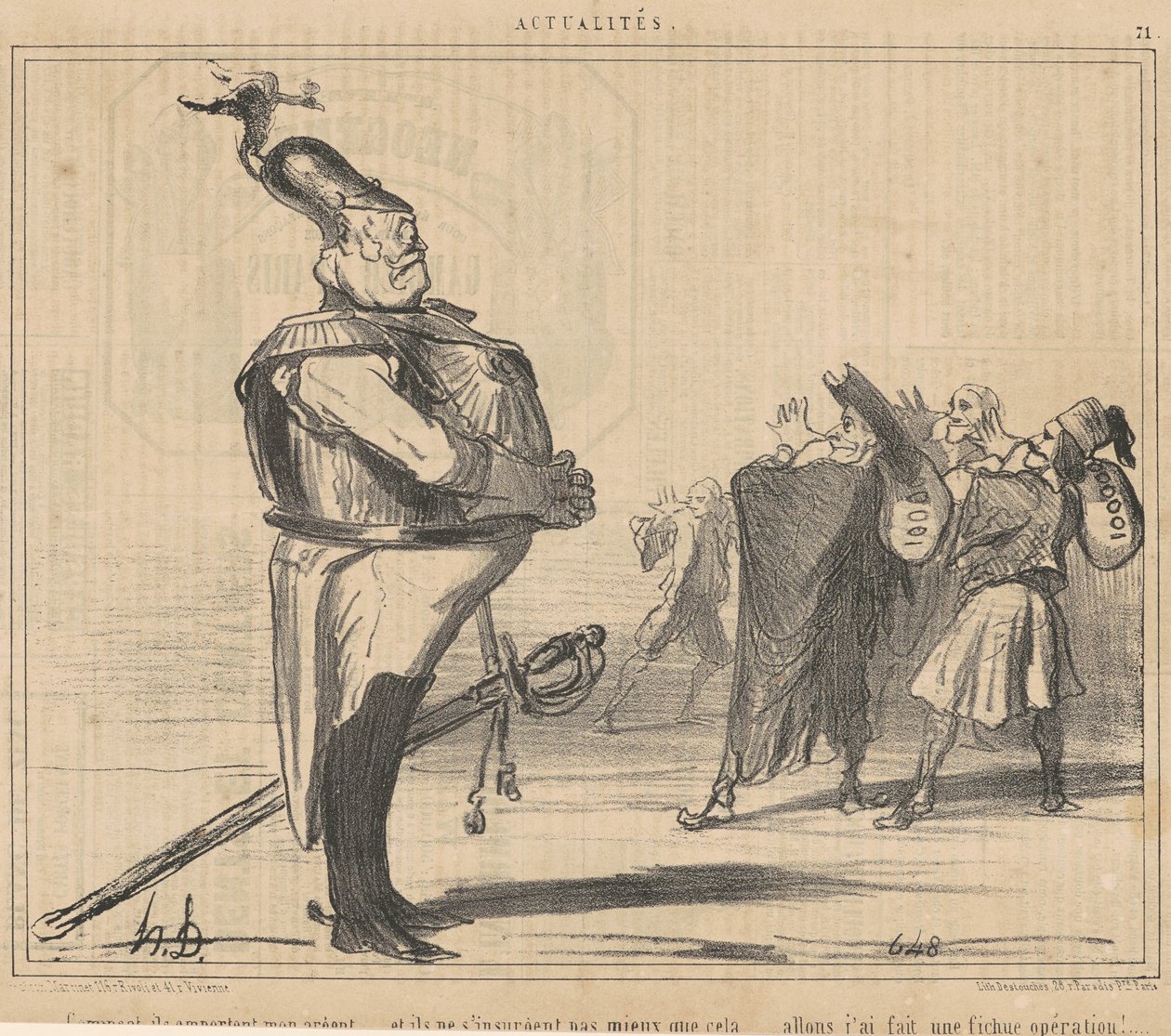 Hur, de tar bort mina pengar... av Honoré Daumier