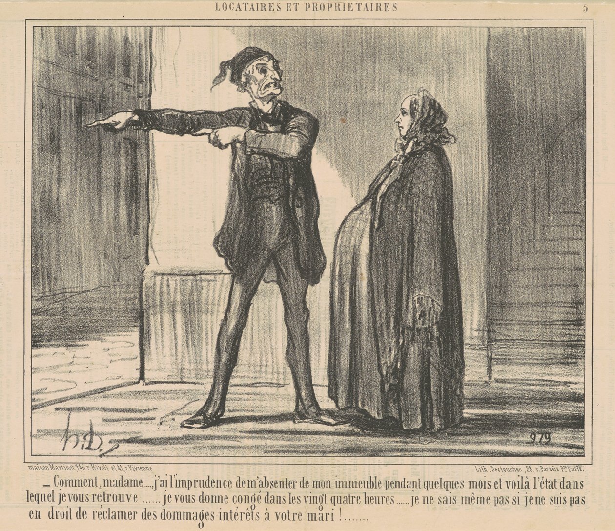 Hur, fru... Jag har oförsiktigheten... av Honoré Daumier