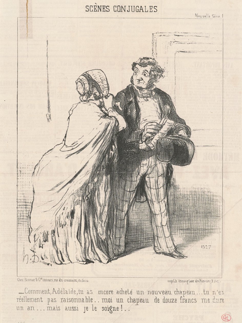 Hur ... du köpte en ... hatt igen ... av Honoré Daumier