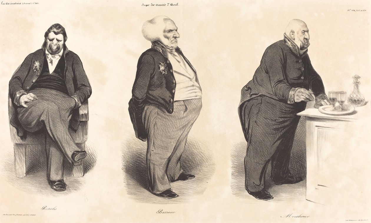 Greve Portalis - hertig av Bassano - greve av Montlosier av Honoré Daumier